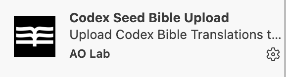 Codex Seed Bible Upload extension by AO Lab